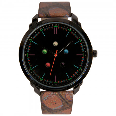 Magic The Gathering Mana Colors Watch Face with Cobble Print Strap